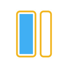 bold double bar line icon from music and media collection