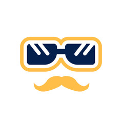 mustache with glasses icon from party collection