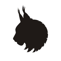 Wild Lynx Head Silhouette © Abundzu