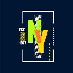 T shirt design nyc typography vector illustration template.