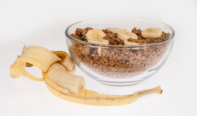 Granola and bananas