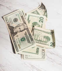 $20 Bills in a pile