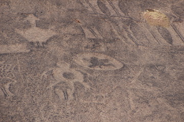Geoglifos de Pintados cerca de la ciudad de Iquique en el norte de Chile
