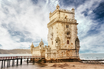 Fototapeta na wymiar Belem Tower - Tagus River, Lisbon, Portugal