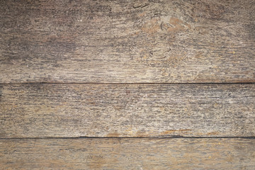 old wood texture distressed grunge background, scratched brown paint on planks of wood wall