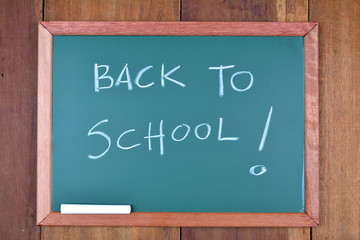 Fototapeta premium Chalkboard with the text Back to school