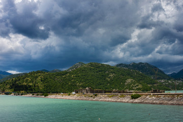 view of fort Lesendro in Lake Skadar National park, Montenegro