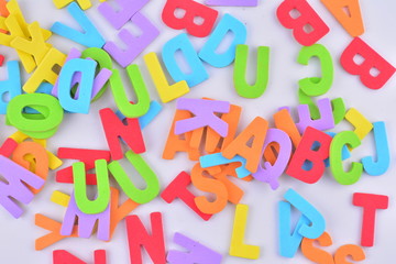 Fototapeta premium Colorful alphabet isolated on the white background