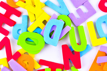 Fototapeta premium Colorful alphabet isolated on the white background