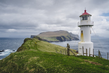Fototapeta na wymiar Lighthouse Mykines Faroe Islands