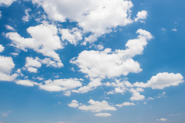 Naklejka na ściany i meble Cloudy blue sky Nature background