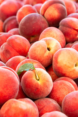 Fresh Yellow Peaches at a Local Market
