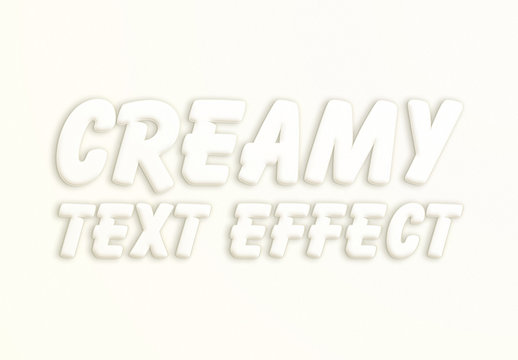 White Creamy Text Effect