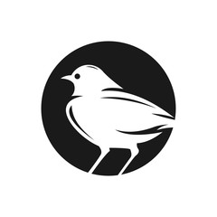 sparrow bird logo vector line outline monoline icon mark symbol illustration