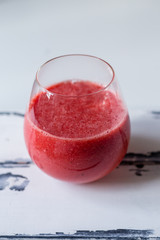 fresh beetroot juice in a glass