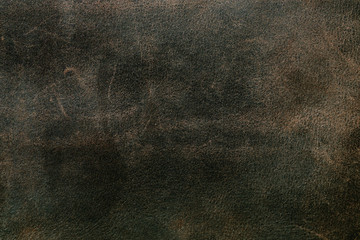 Texture of old genuine leather, scuffs and scratches