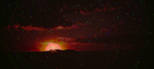 Sunset, sky, sun, clouds, orange, red, nature, cloud, sunrise © Abdurohman