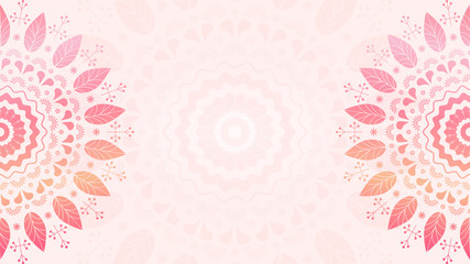 Floral mandala background template. Gradient pattern for design, textile