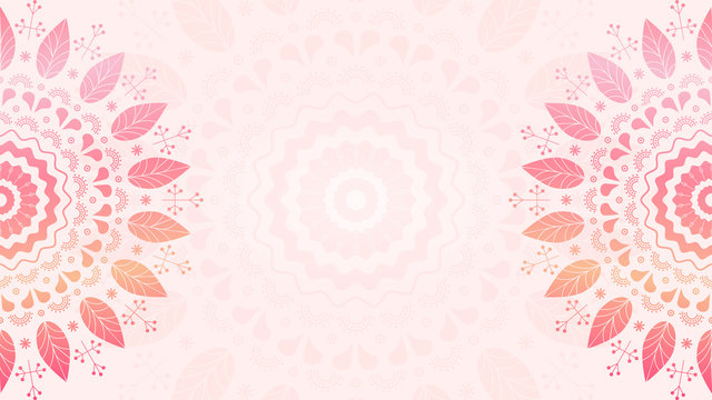 Floral mandala background template. Gradient pattern for design, textile