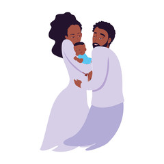 mom and dad carrying her newborn