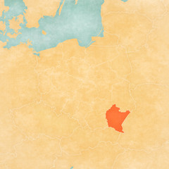 Map of Poland - Subcarpathia