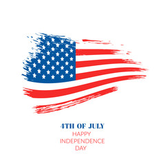 Happy USA Independence day grunge greeting card