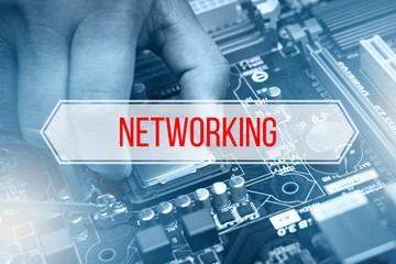 Computer Concept with text NETWORKING