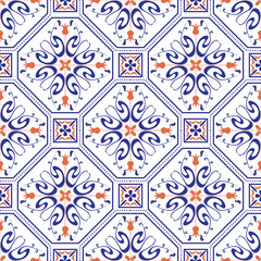 Seamless tiles background in portuguese style.