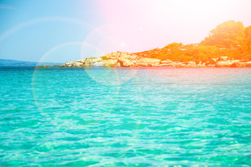 Obraz premium beautiful sea with shore on nature background