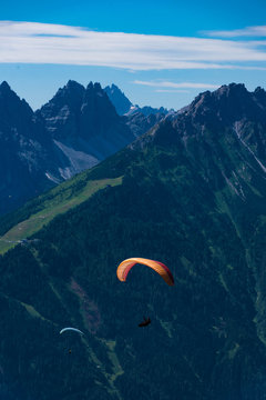 Gleitschirmfliegen im Stubaital