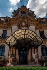Fototapeta premium Cantacuzion Palace (Palatul Cantacuzino) built in architectural style of french beaux arts is home to the Romanian National Museum (Muzeul National) George Enescu