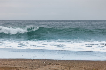 Fototapeta na wymiar Waves in a bay, Northern Spain