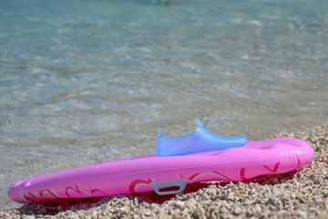 Child mattress with swim shoe, Adriatic sea