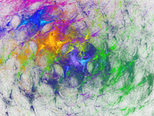 rainbow abstract fractal background 3d rendering illustration