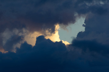 sky and clouds at sunset