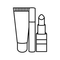 lipstick and bottle make up drawing icon