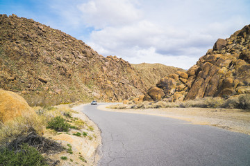 Beautiful scenery road in Alabama Hills in California, United States