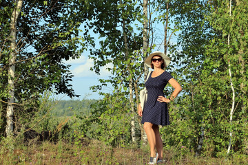 portrait of a woman by the river