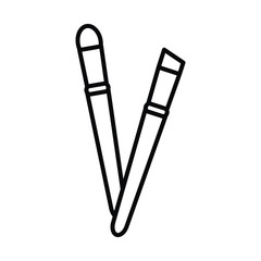 Obraz premium make up brush drawing icon