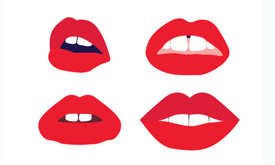 Fototapeta na wymiar woman's red lips