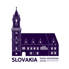 Fototapeta premium Slovakia travel destination grand vector illustration.