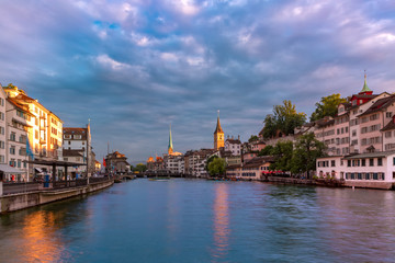 Naklejka na ściany i meble Zurich, the largest city in Switzerland