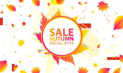 Template Autumn Background brushes Orange yellow Sale Final