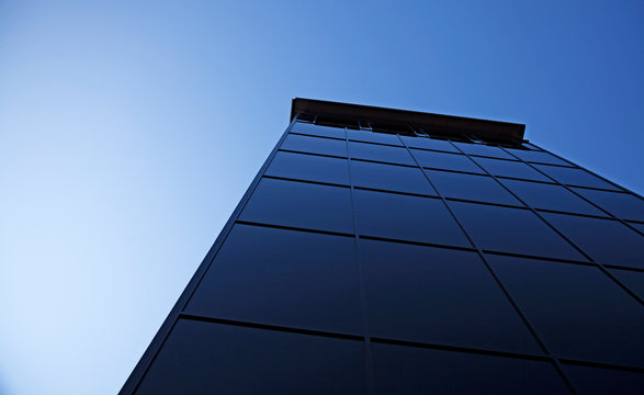 Umea, Sweden - June 15, 2019: new modern hotel with black glass facade in the center