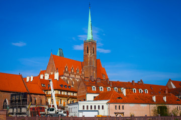 Obraz premium The Church of the Holy Cross in Wroclaw