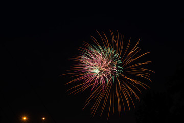 fireworks in the night sky