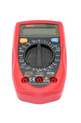 Fototapeta premium Multimeter for working with electricity on a white background