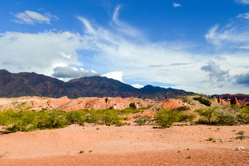  Landscape on the route of Salta, Argentina. Dry weather.