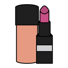 lipstick and bottle make up drawing icon