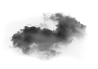 Black smoke on a white background